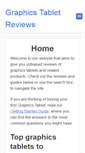 Mobile Screenshot of graphicstabletreviews.com